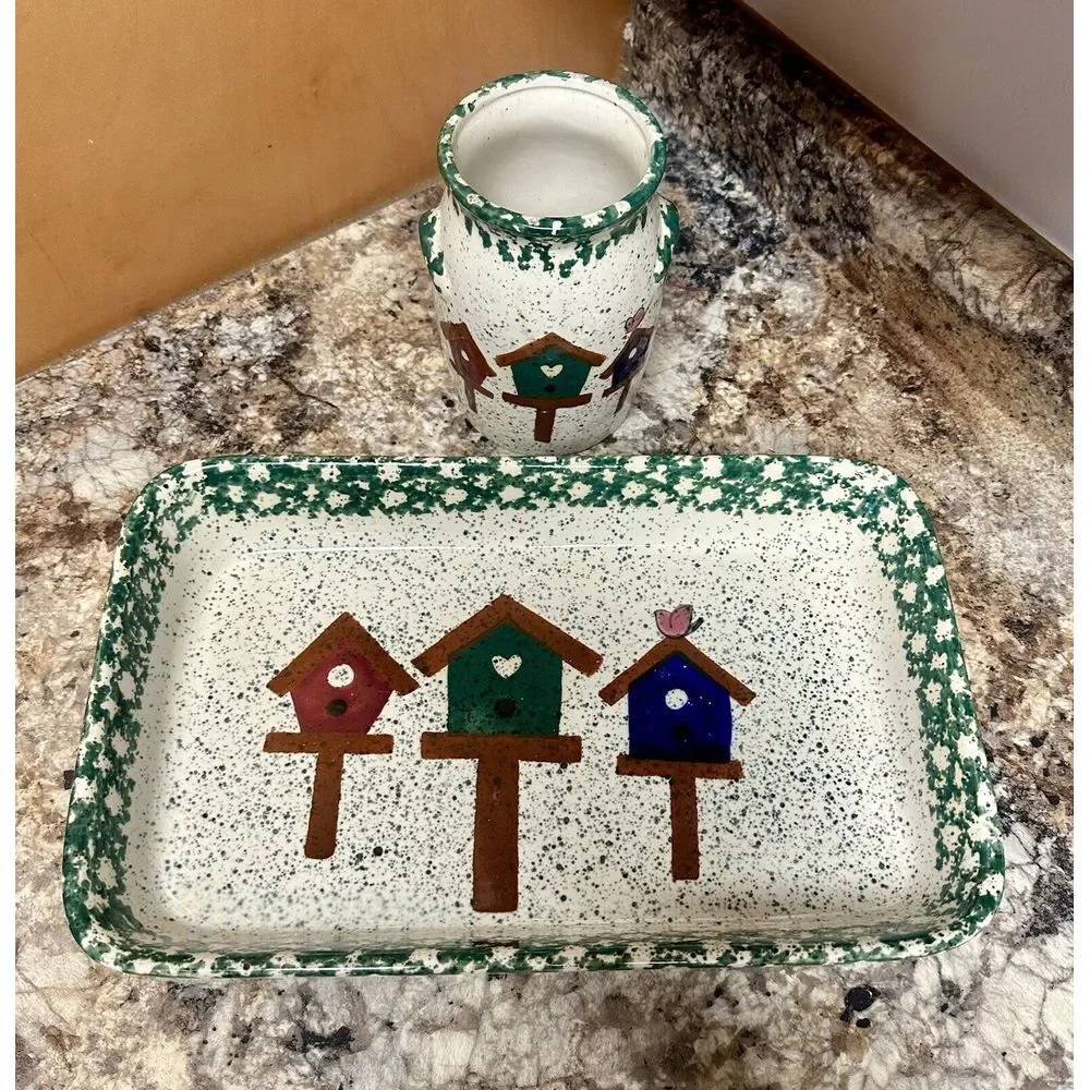 Home and Garden Party Farmhouse Utensil Holder And Baking Dish - Picture 2 of 8